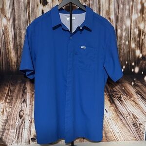 Columbia Men's Royal Blue Casual Button Down Shirt